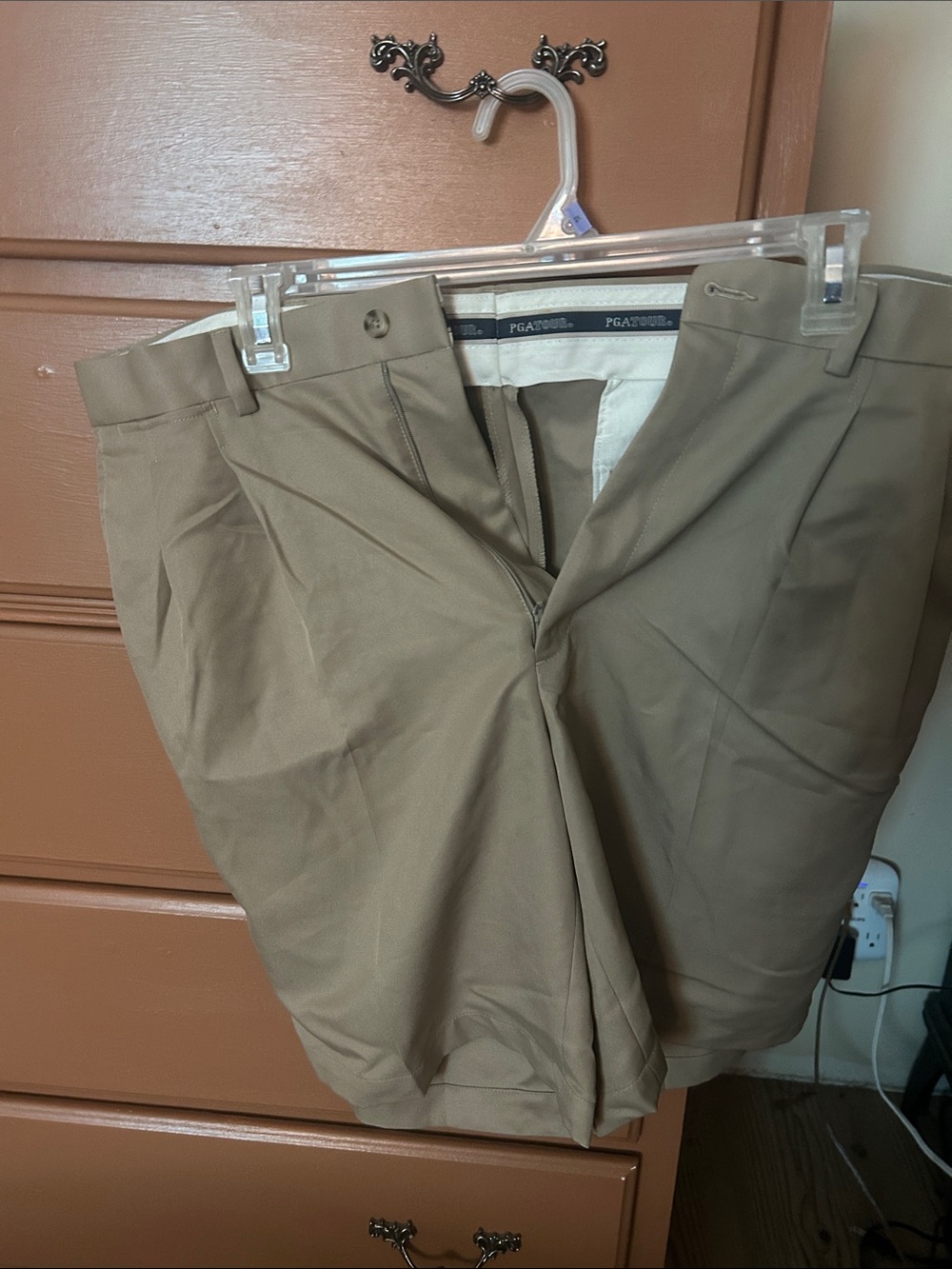 PGA TOUR Tan Performance Golf Shorts